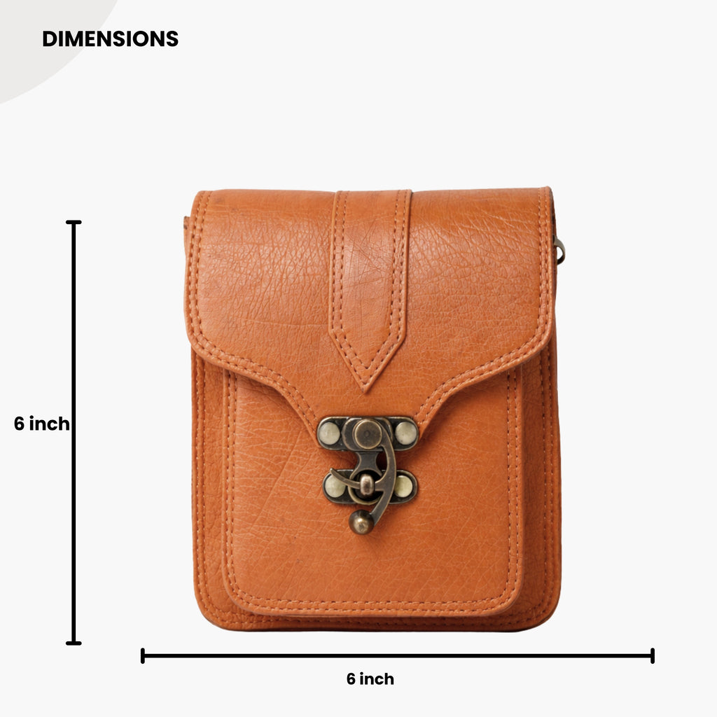 Genuine Leather Small Crossbody Bag for Men & Women