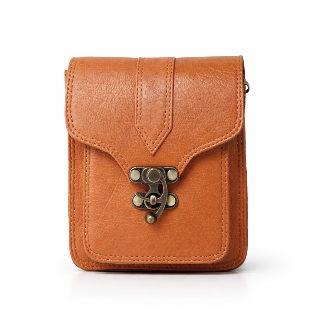 Genuine Leather Small Crossbody Bag for Men & Women