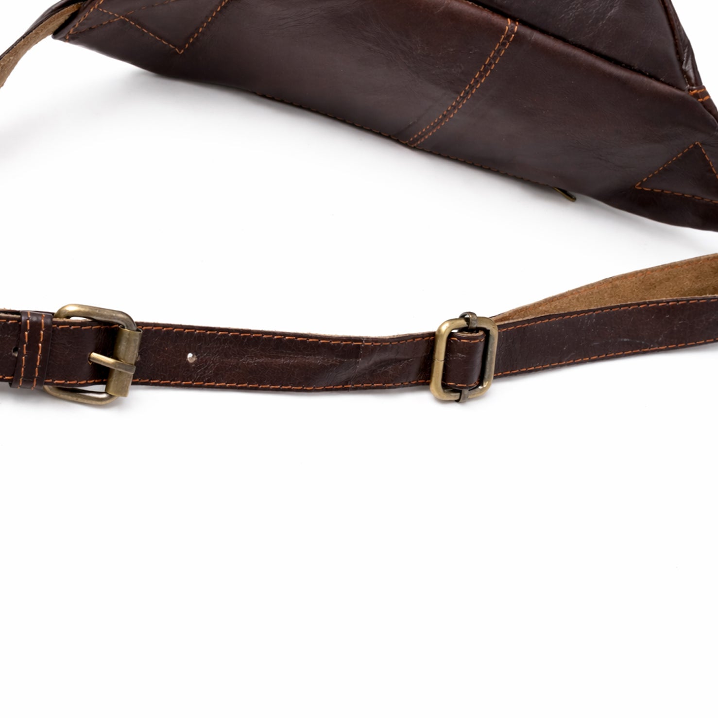 Black Hurns Genuine Leather Waist Bag for Men & Women
