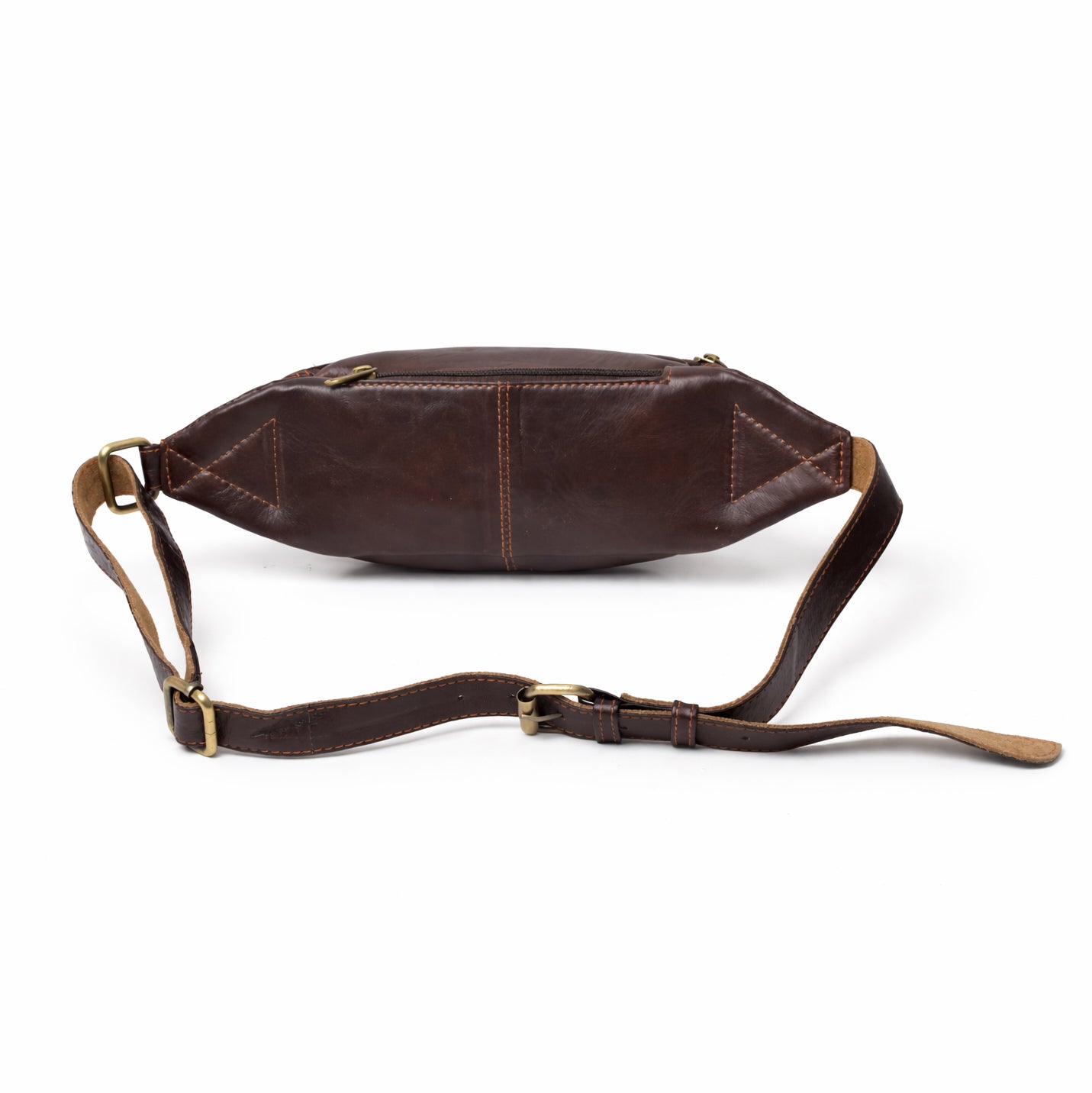 Black Hurns Genuine Leather Waist Bag for Men & Women