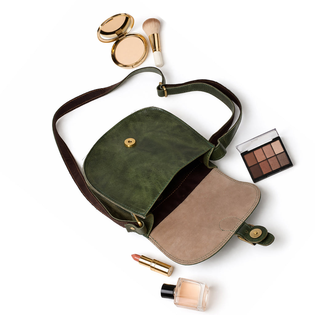 Black Hurns Genuine Leather Sling Bag for Women
