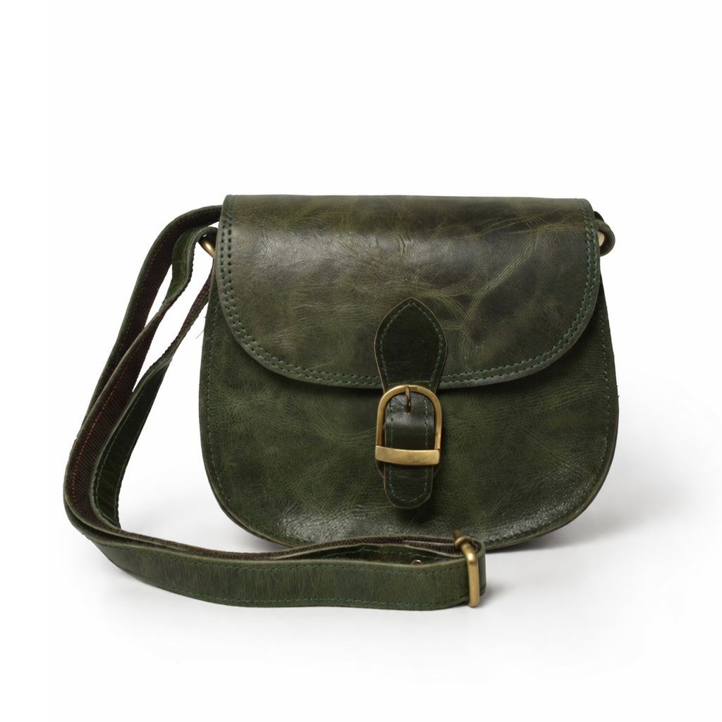 Black Hurns Genuine Leather Sling Bag for Women