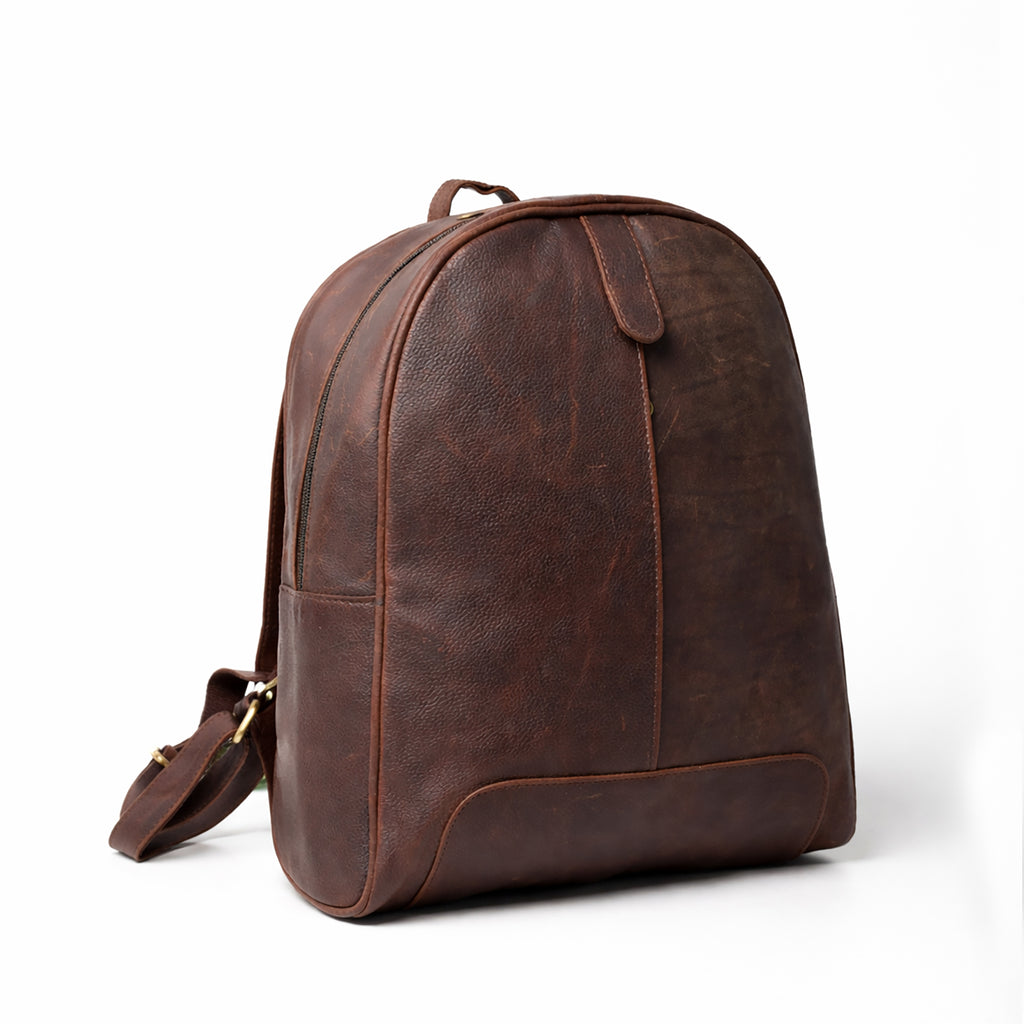 Black Hurns Genuine Leather Backpack for Men & Women