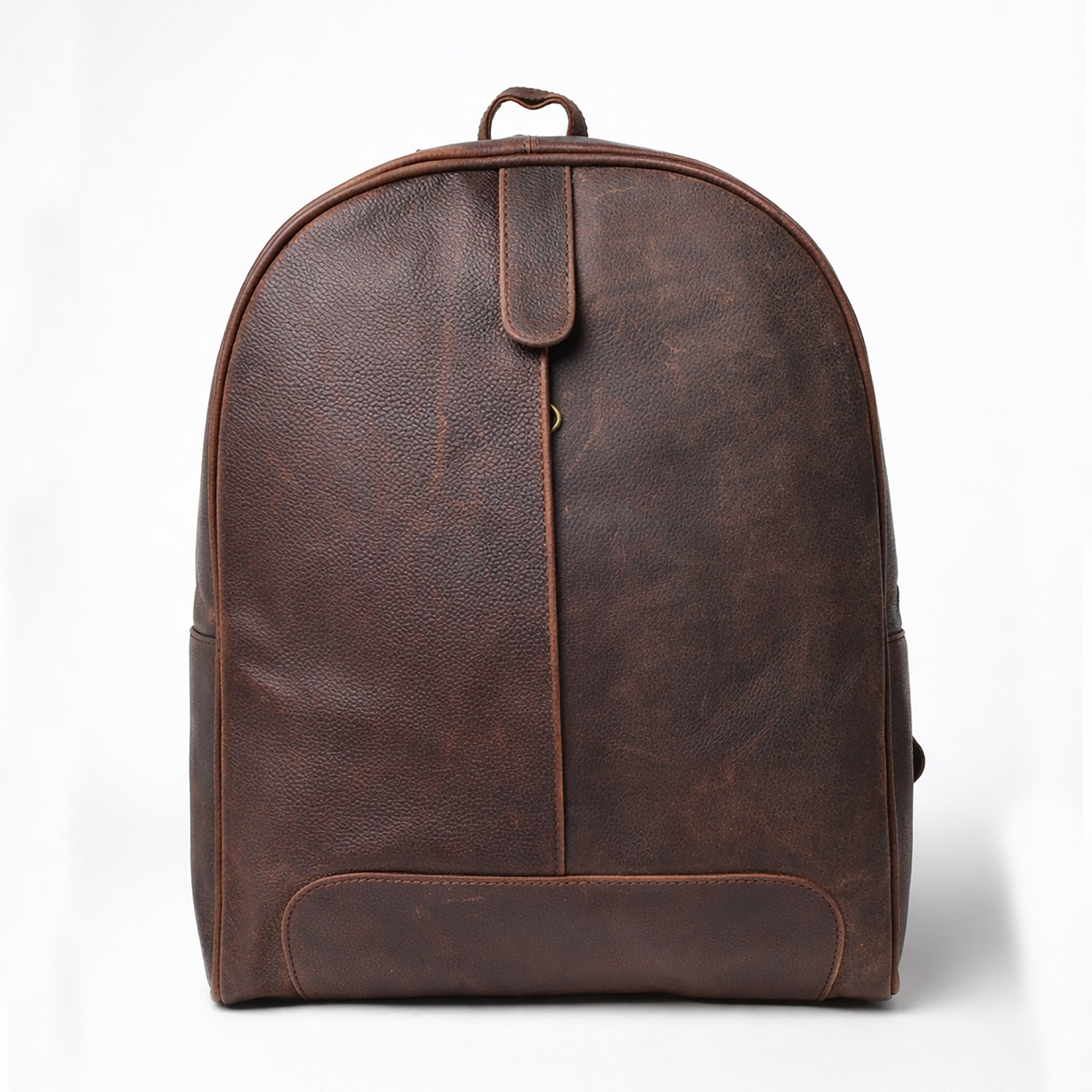 Black Hurns Genuine Leather Backpack for Men & Women