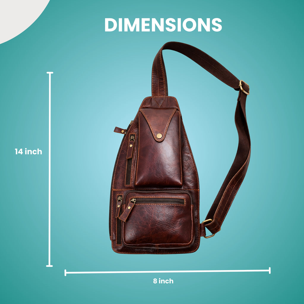 Genuine Leather Sling Bag for Men & Women