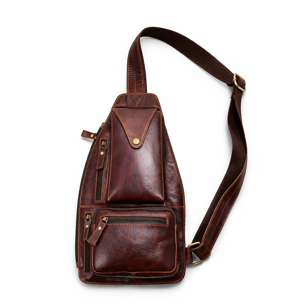 Genuine Leather Sling Bag for Men & Women
