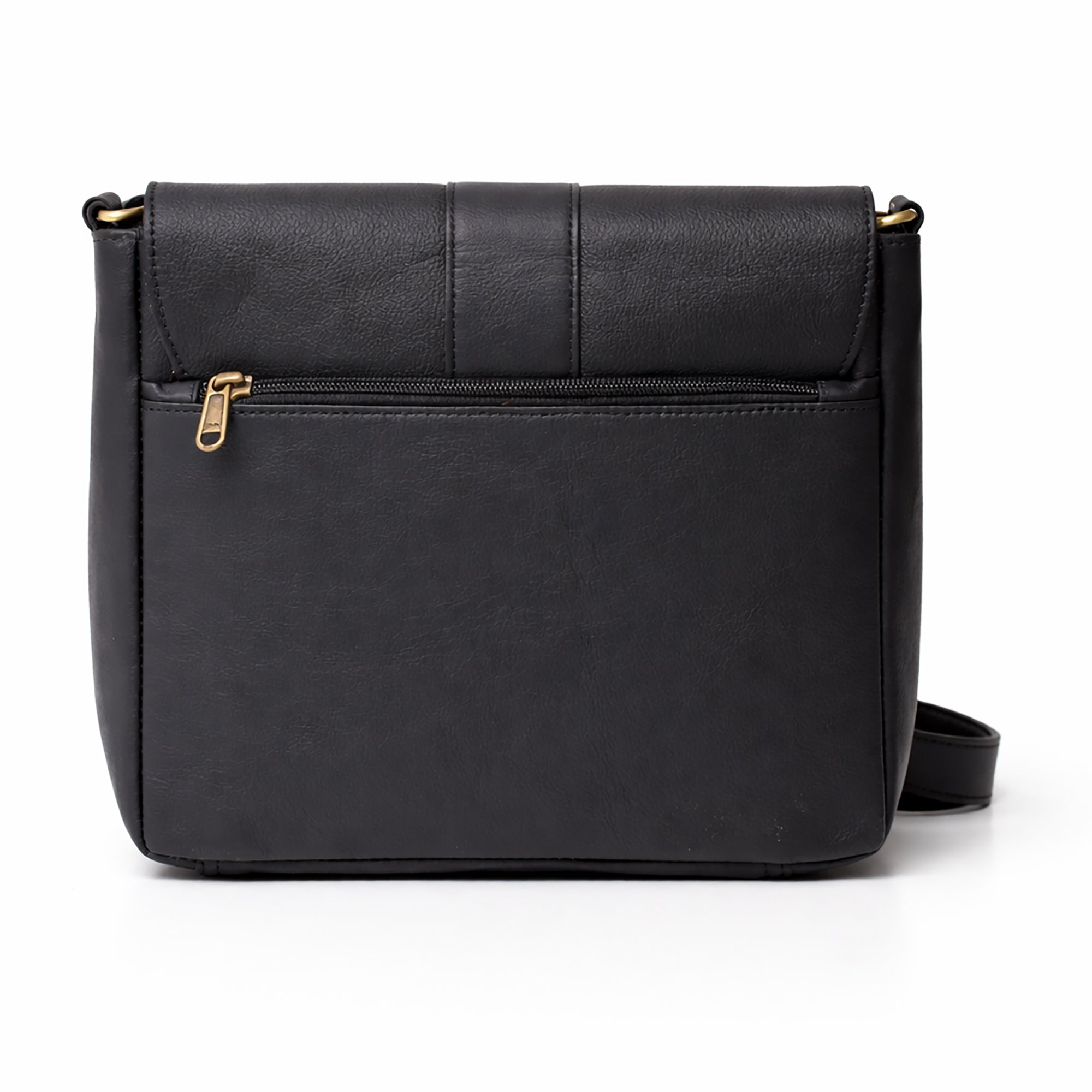 Black Hurns Genuine Leather Messenger Bag for Men & Women
